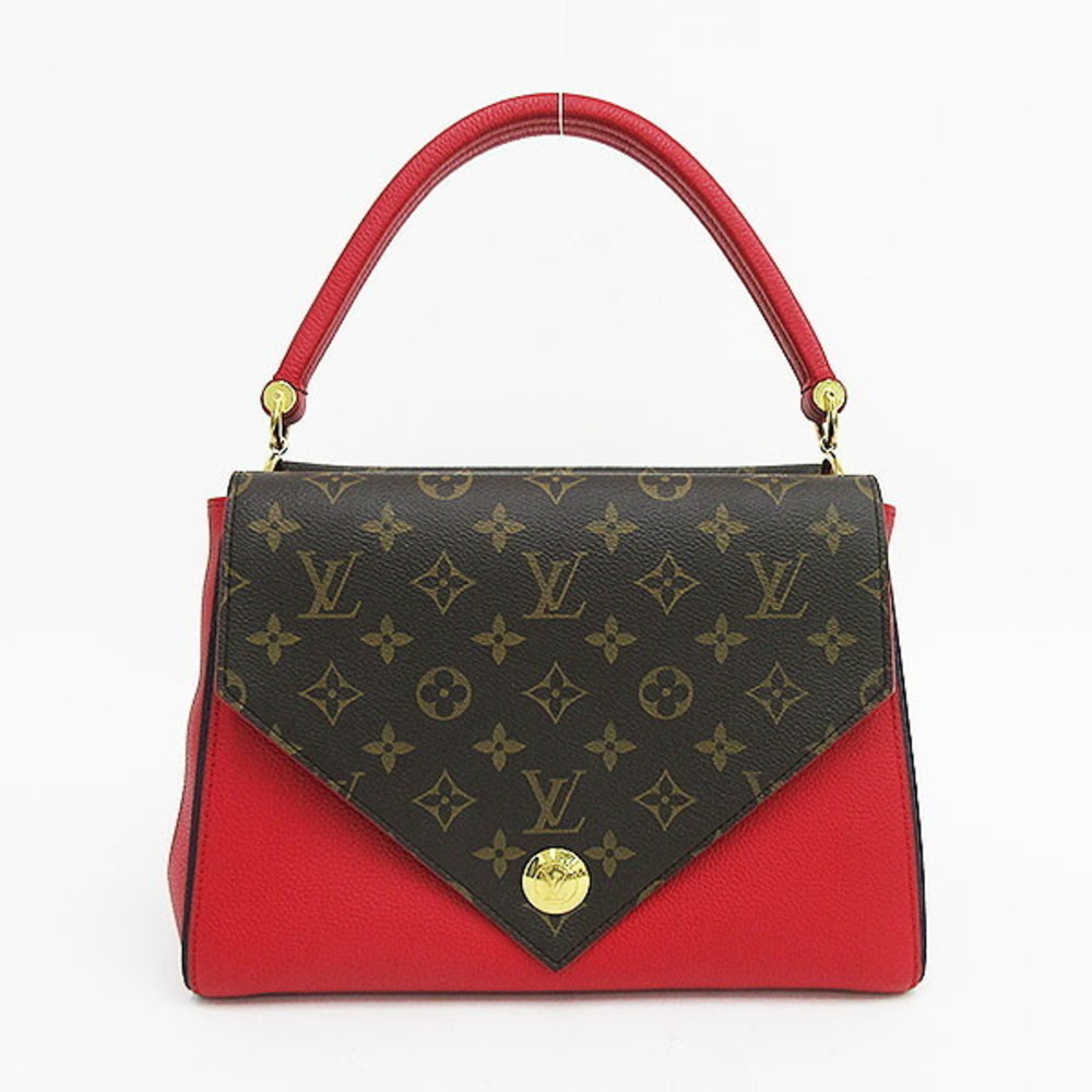 LOUIS VUITTON Monogram Double V Handbag Ruby Red Bag